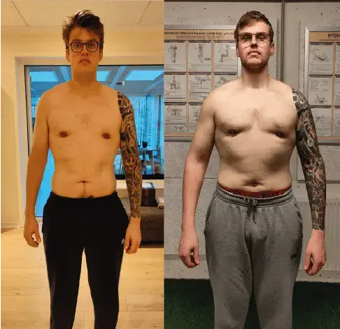Store muskler efter forløb hos Speitzer Fitness før og efter billeder